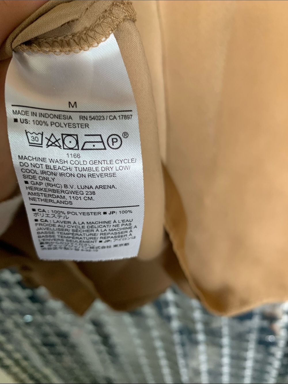 Banana Republic Tan V-Neck Long Sleeve Blouse - Picture 4 of 4